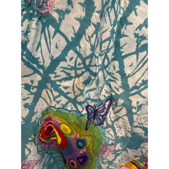 Desigual Whimsical Butterfly Spaghetti Strap Sundress Size 42/L - Picture 2 of 6